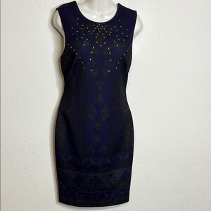 ELLE by Par, Black, Purple and Gold Sequin Asymmetrical Cocktail Dress